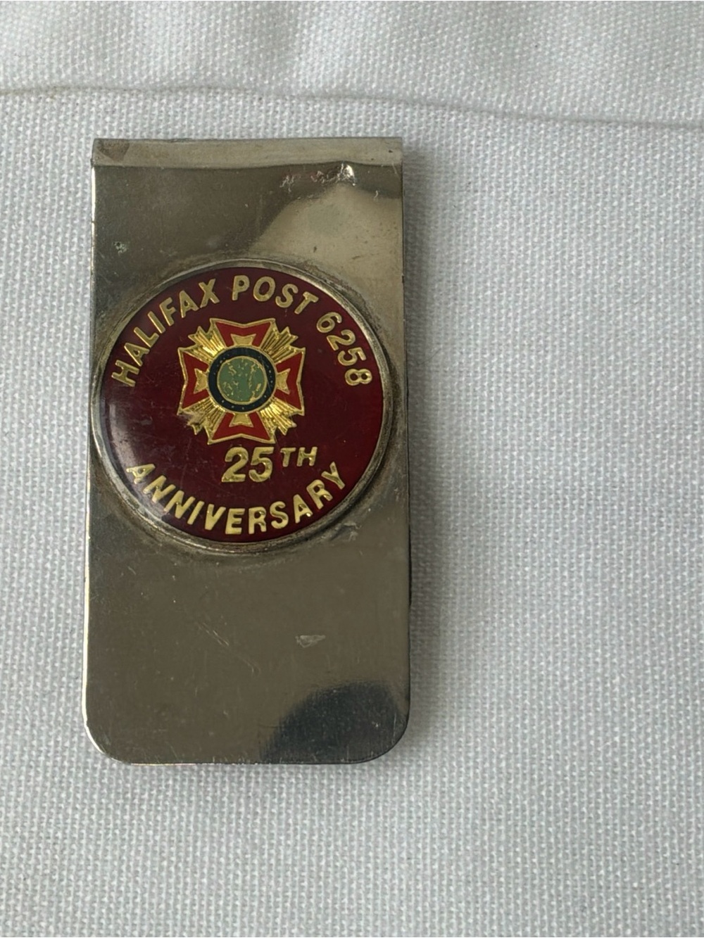Vintage 1971 VFW Halifax Massachusetts Post 6258 25Th Anniversary Money Clip